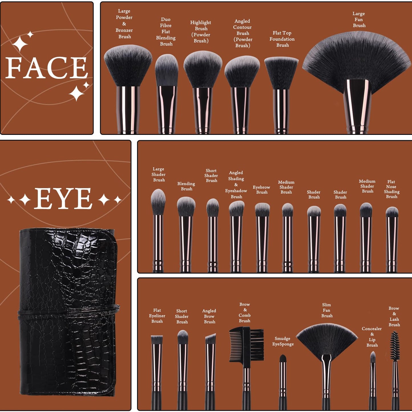 Set de 24 brochas profesionales
