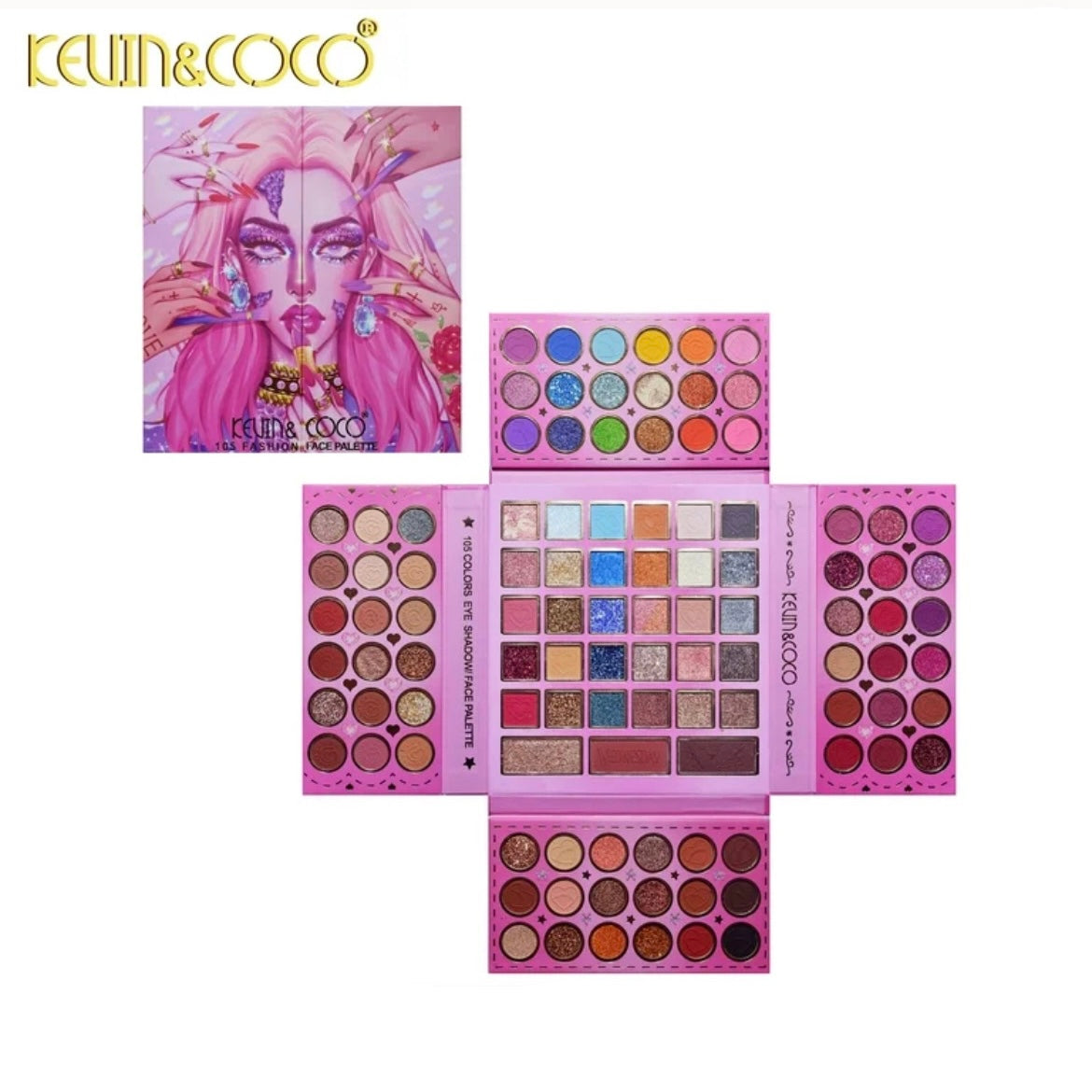 Paleta de sombras Kevin coco 105 colores