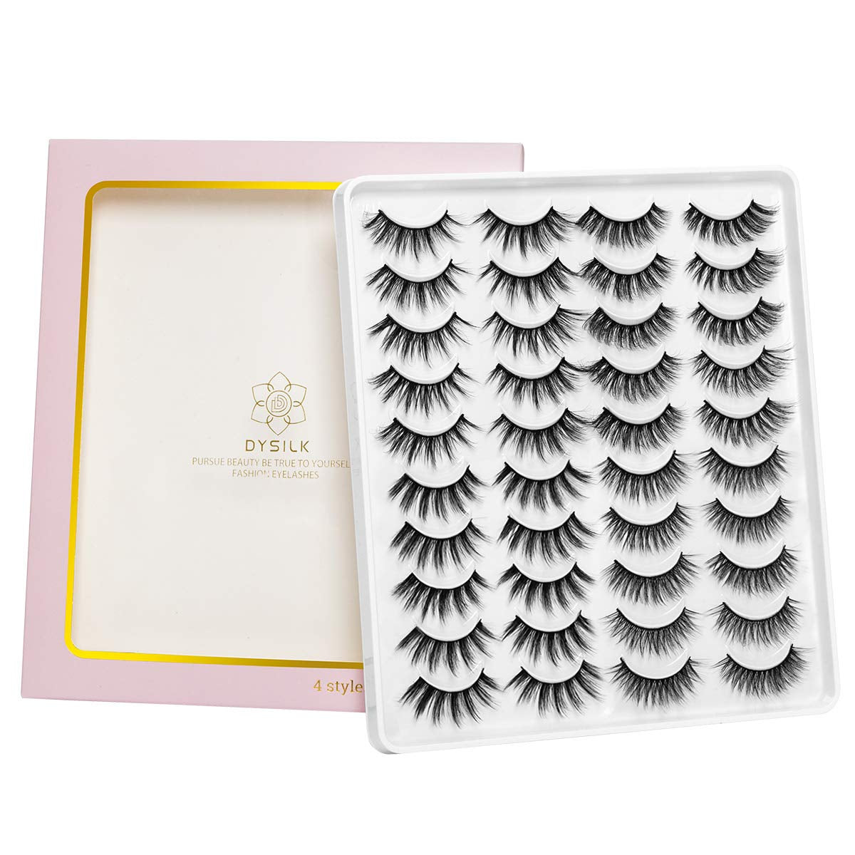Set 20 pares de pestañas postizas 4 efectos