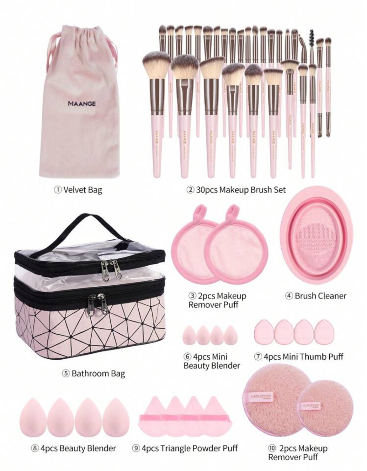 Kit brochas profesional MAANGE