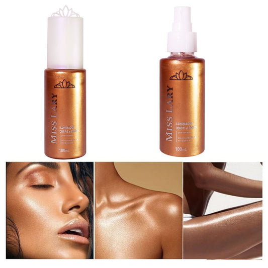 Spray Iluminador y bronzeador corporal Miss lary