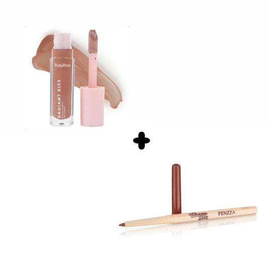 Kit lápiz retráctil+gloss radiant kiss