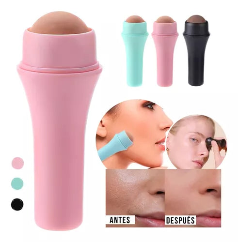 Rodillo de piedra volcánica absorbente de grasa facial