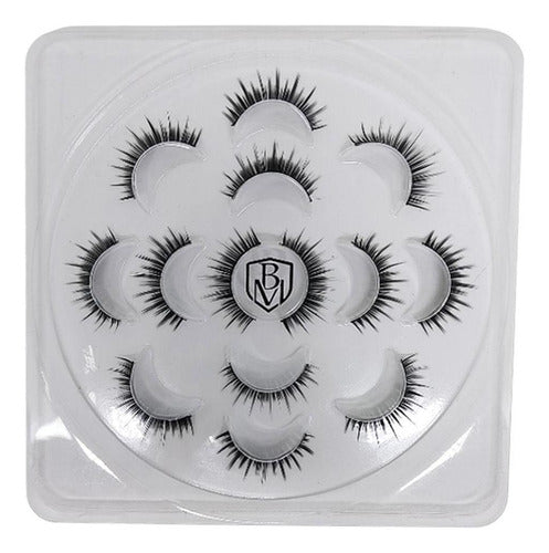 Set 7 pares de pestañas postizas efecto natural